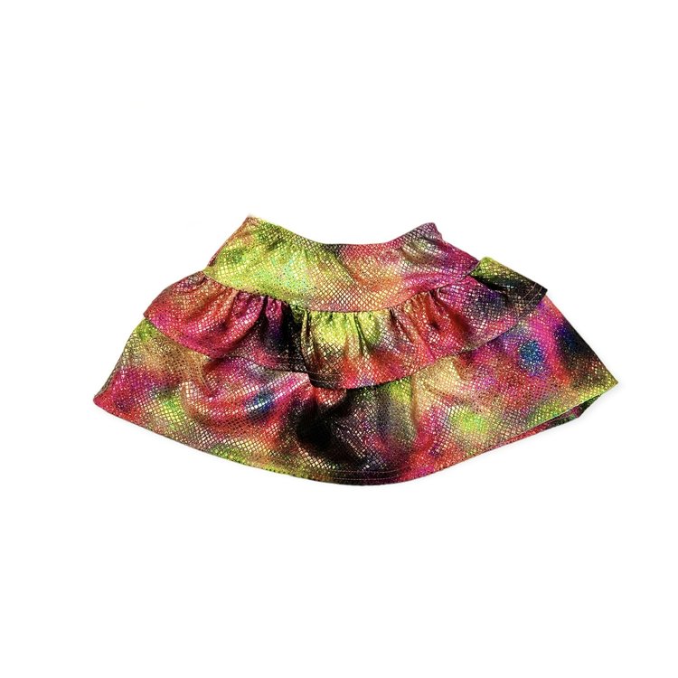 Dori Creations Neon Collage Lamè Skirt