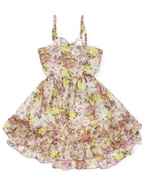 Little Mass/Tru Luv Floral Hi Low Ruffle Dress