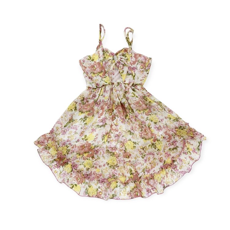 Little Mass/Tru Luv Floral Hi Low Ruffle Dress