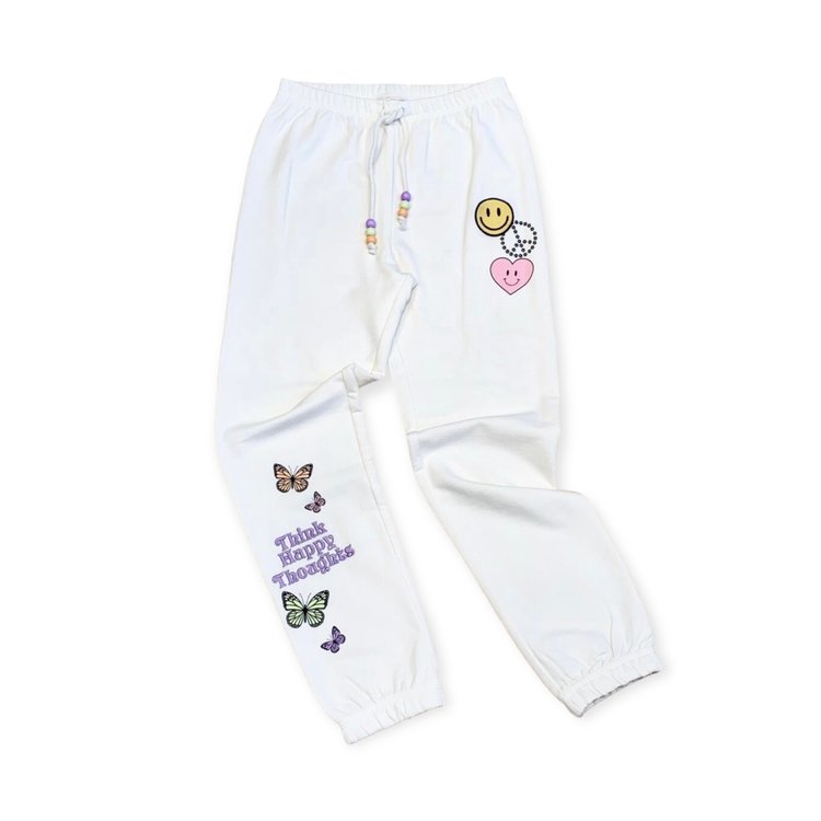 Paper Flower Think Happy Thoughts Jogger