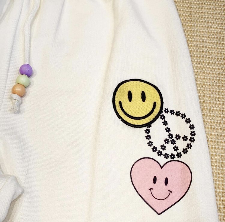 Paper Flower Think Happy Thoughts Jogger