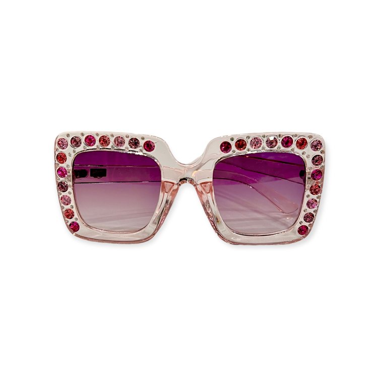 Bari Lynn Crystal Square Sunglasses