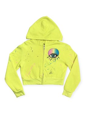 Firehouse Rainbow Eye Splattered Zip Hoodie