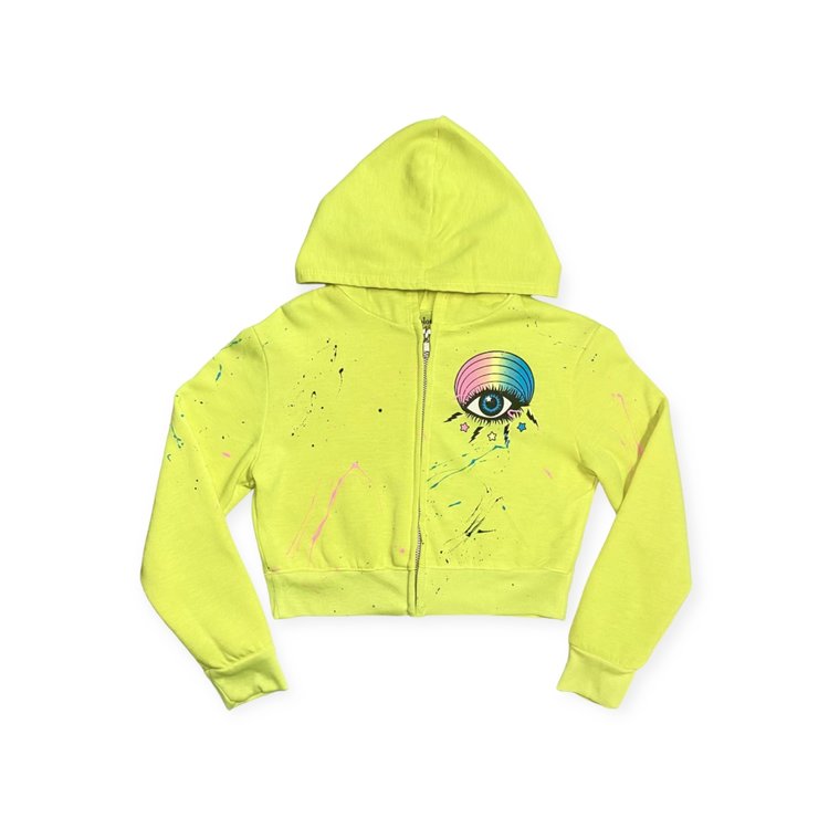 Firehouse Rainbow Eye Splattered Zip Hoodie