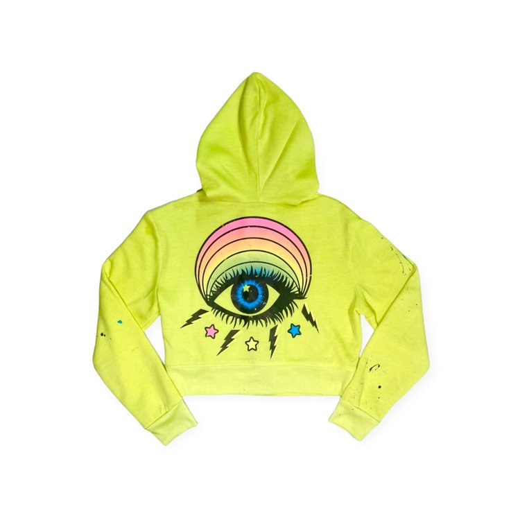 Firehouse Rainbow Eye Splattered Zip Hoodie