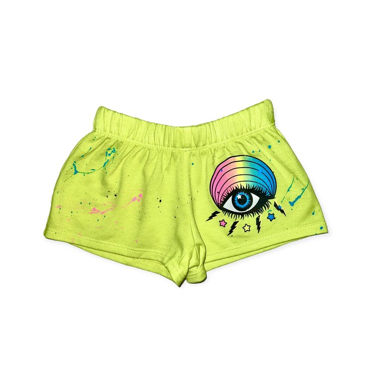 Firehouse Rainbow Eye Splattered Shorts