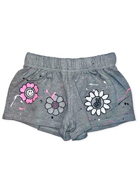 Firehouse Happy Flower Splatter Short