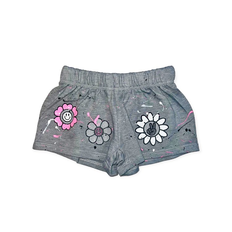 Firehouse Happy Flower Splatter Short