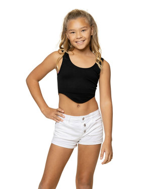 Malibu Sugar Rounded Bottom Crop Tank