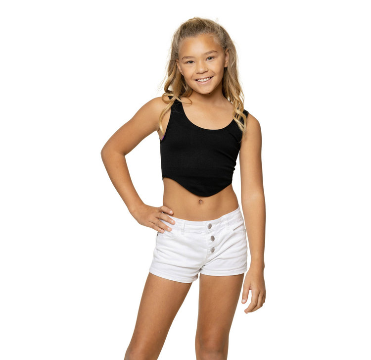 Malibu Sugar Rounded Bottom Crop Tank