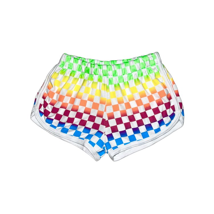 Flowers by Zoe Rainbow Checker Shorts