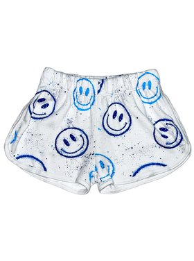 Flowers by Zoe Blue Happy Faces Shorts