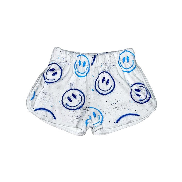 Flowers by Zoe Blue Happy Faces Shorts