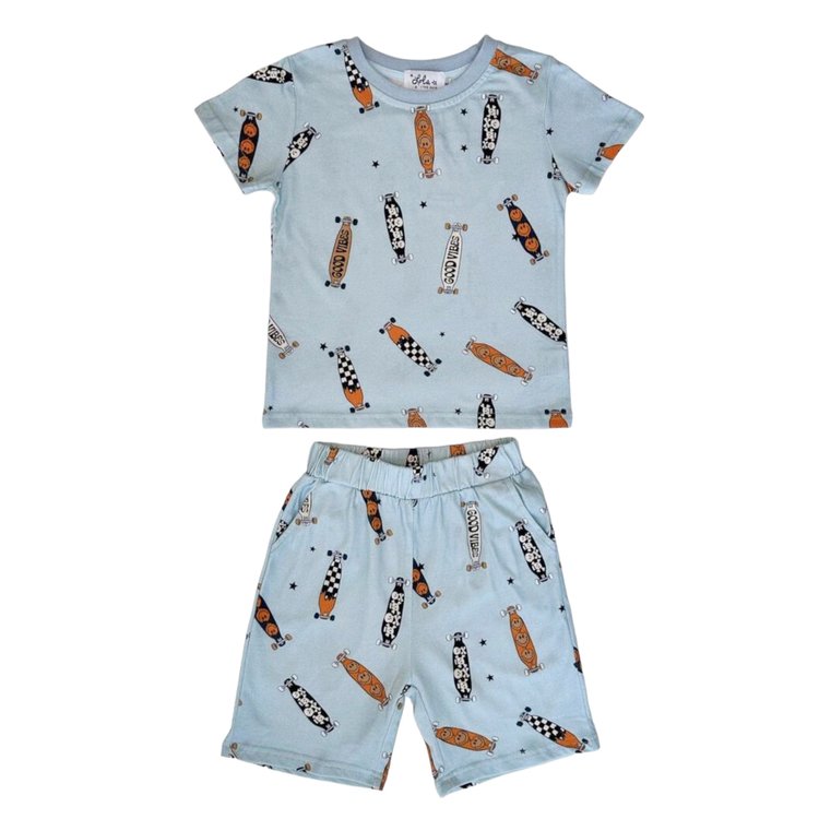 Lola and the Boys Skateboard Short Set