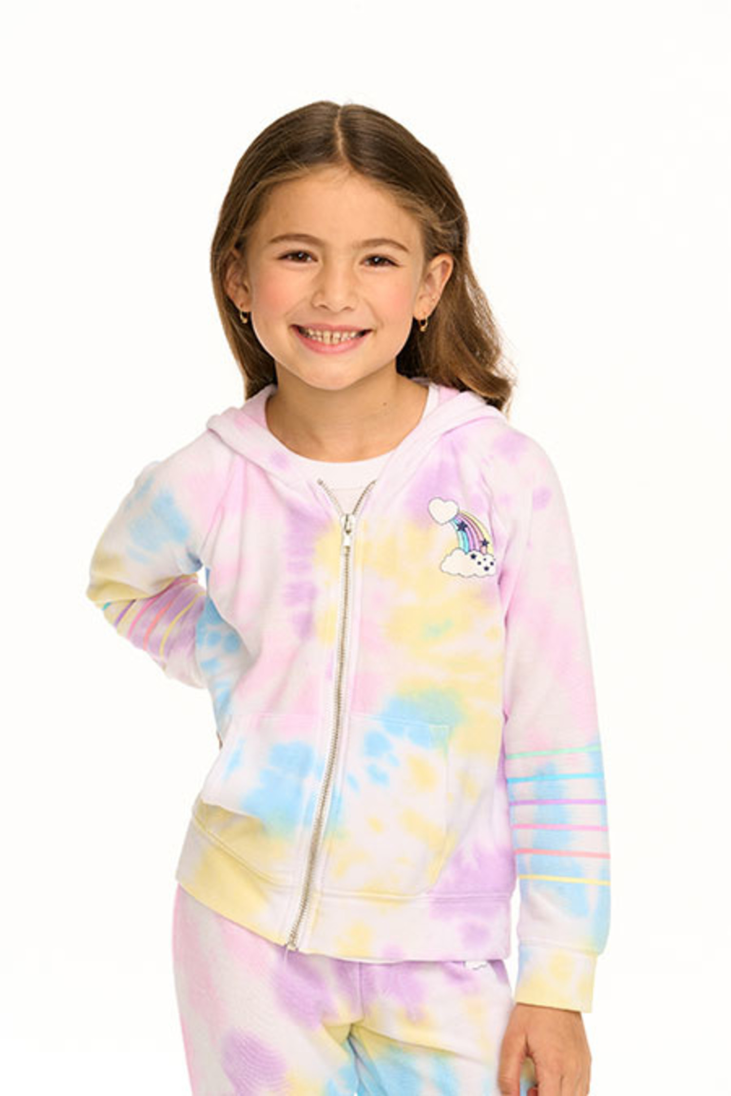 Rainbow Stripe Cozy Knit Zip Hoodie - Calakids