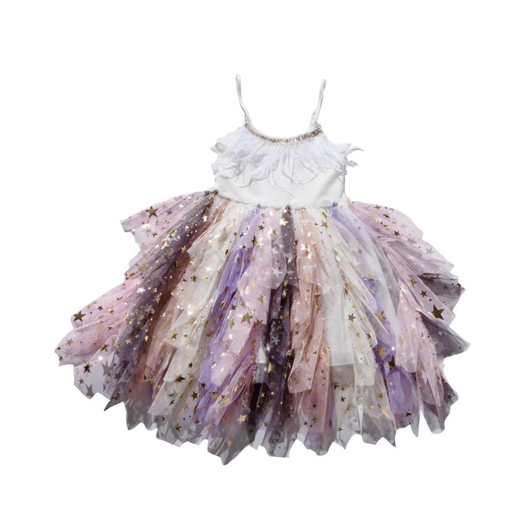 Petite Hailey Fur Waved Star Tutu Dress