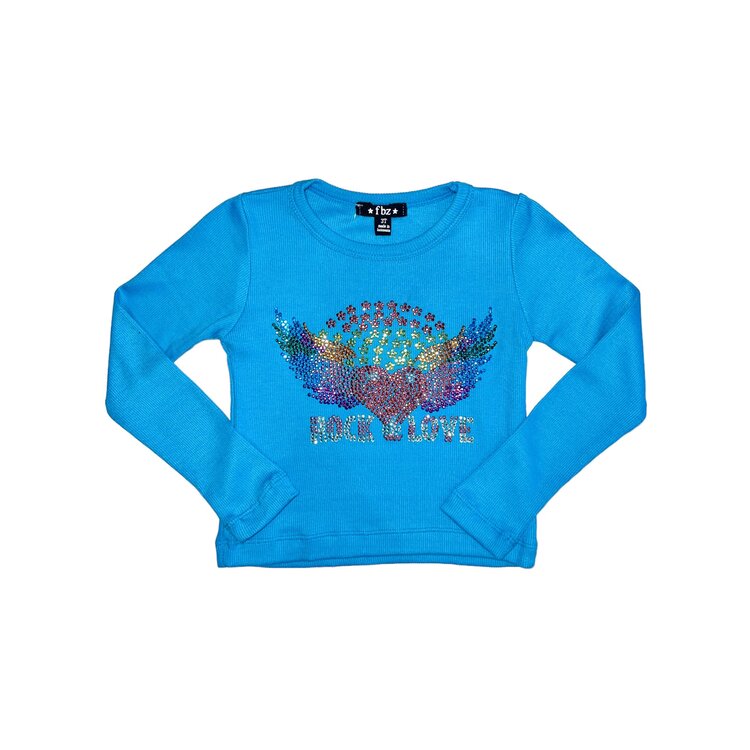 Flowers by Zoe Rock & Roll Heart Wings Top