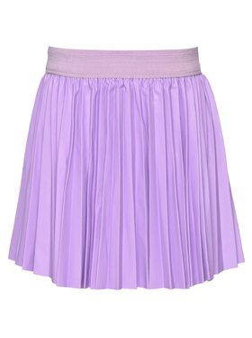 Sara Sara Pleated Faux Leather Skirt