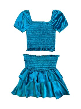 Cheryl Creations Kids Satin Smock Skirt Set