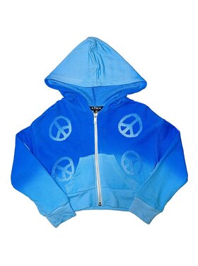 Flowers by Zoe Ombre Peace Zip Hoodie