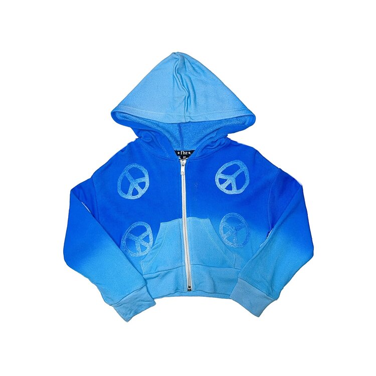 Flowers by Zoe Ombre Peace Zip Hoodie