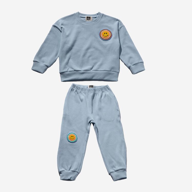 Petite Hailey Waffle Smile Jogger Set