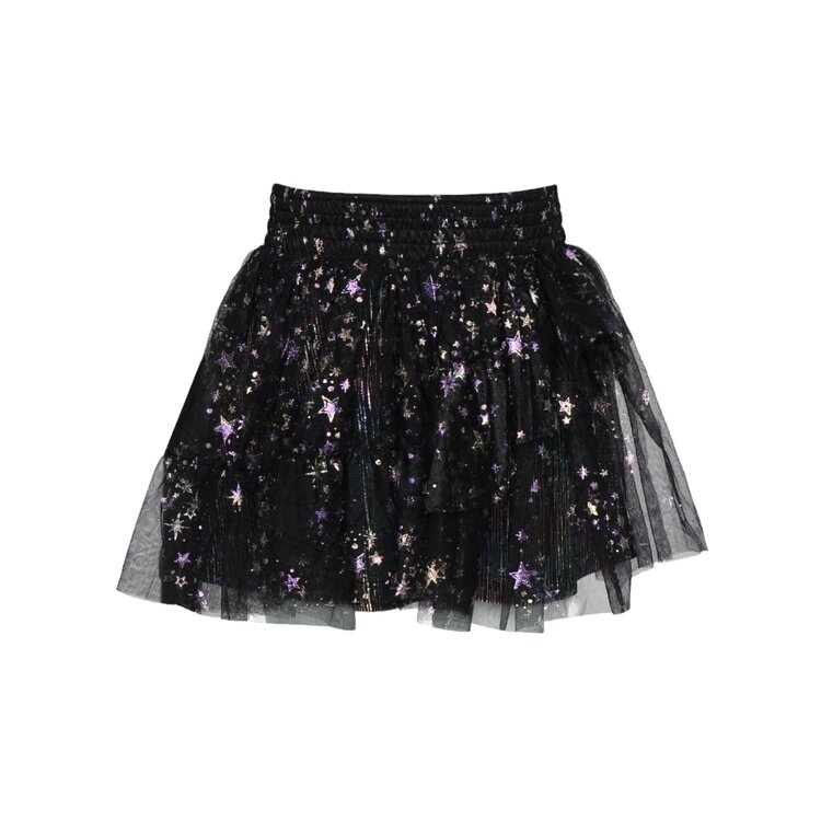 Sara Sara Star Mesh Ruffle Tutu Skirt