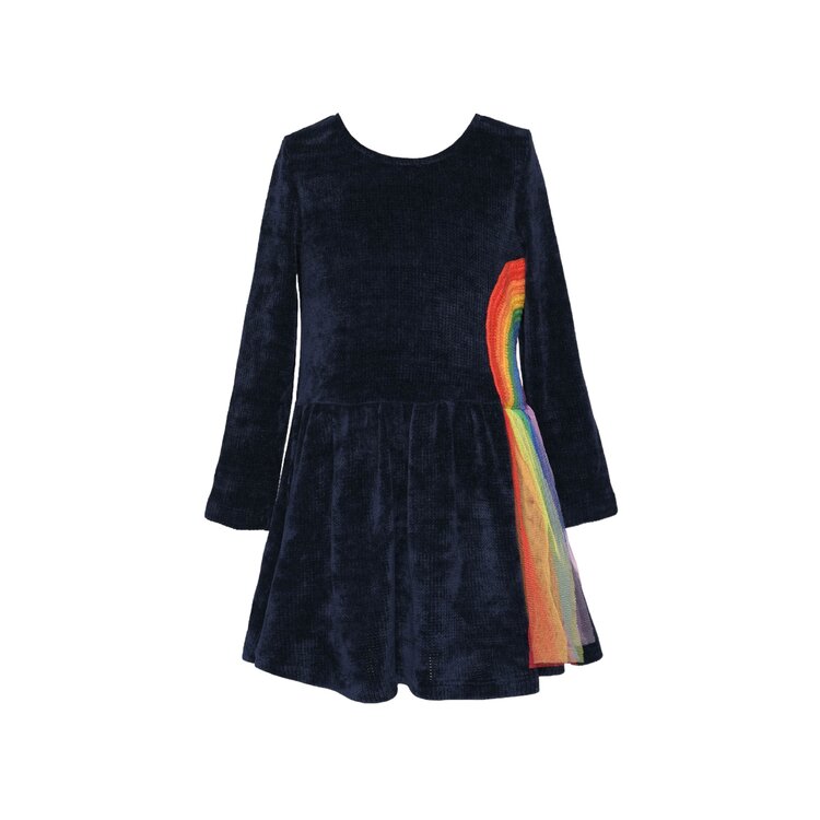 Sara Sara Rainbow Sweater LS Dress