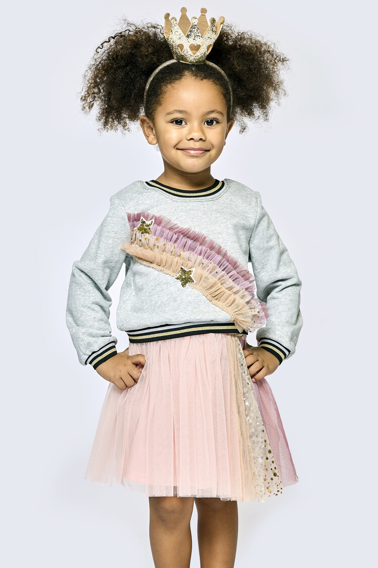 Sara Sara Rainbow Mesh Twofer Dress