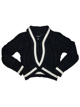 Flowers by Zoe Trim Cable Sweater