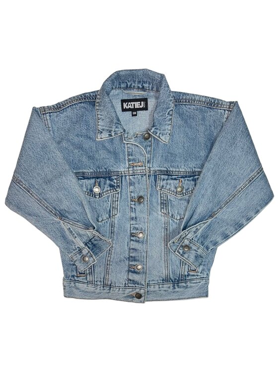 Lola + The Boys Girl's All About the Patch Cropped Denim Jacket, Size 2-14