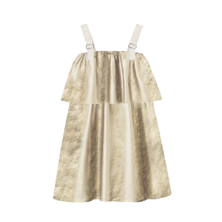 Andorine Buckle Strap Metallic Dress