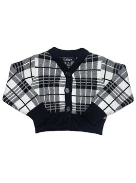 Flowers by Zoe Plaid Cardigan