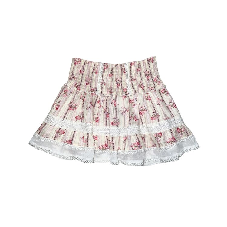 Katie J NYC Lara Floral Stripe Skirt