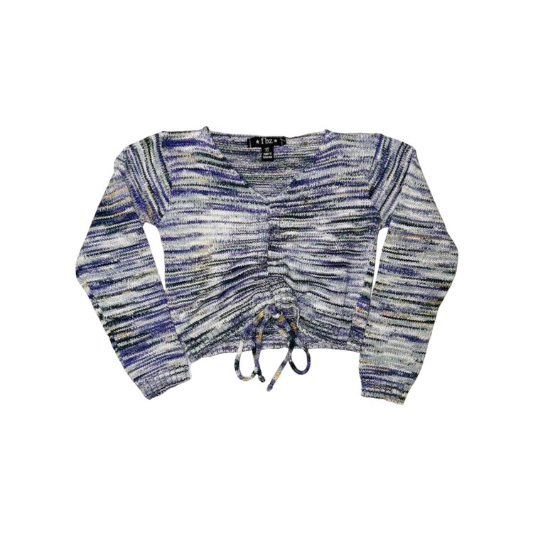 Flowers by Zoe Cinch Front Knit Sweater