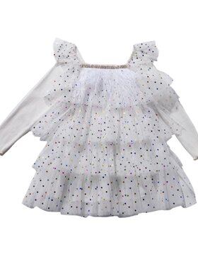 Petite Hailey Dot Layered Dress