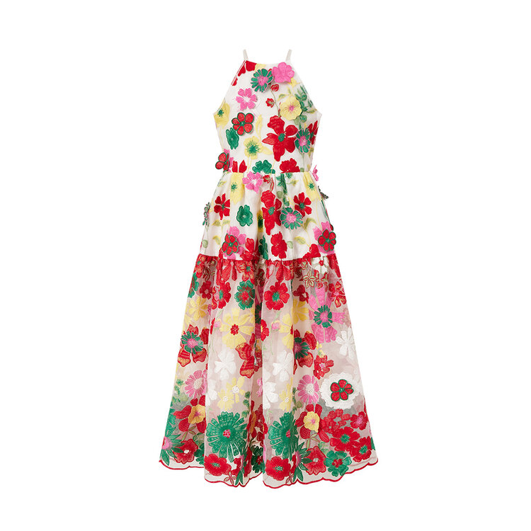 Marlo Kids Candy Cane Maxi Dress