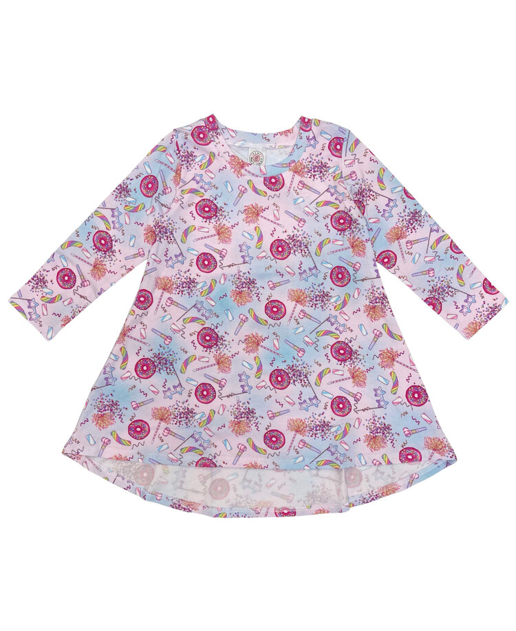 Esme Party LS Hi/Low Dress