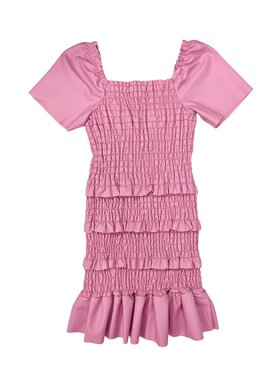 Cheryl Creations Kids Smock Faux Leather Dress