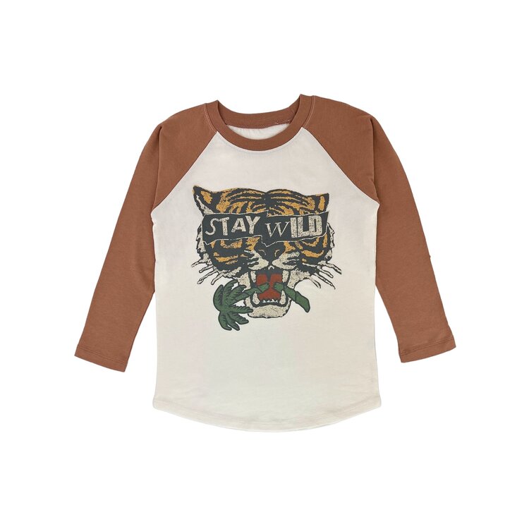 Tiny Whales Stay Wild Long Sleeve Raglan
