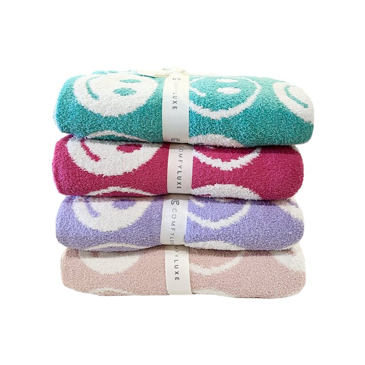 Happy Face Throw Blanket