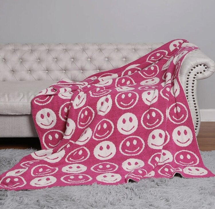 Happy Face Throw Blanket