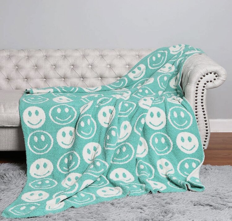 Happy Face Throw Blanket