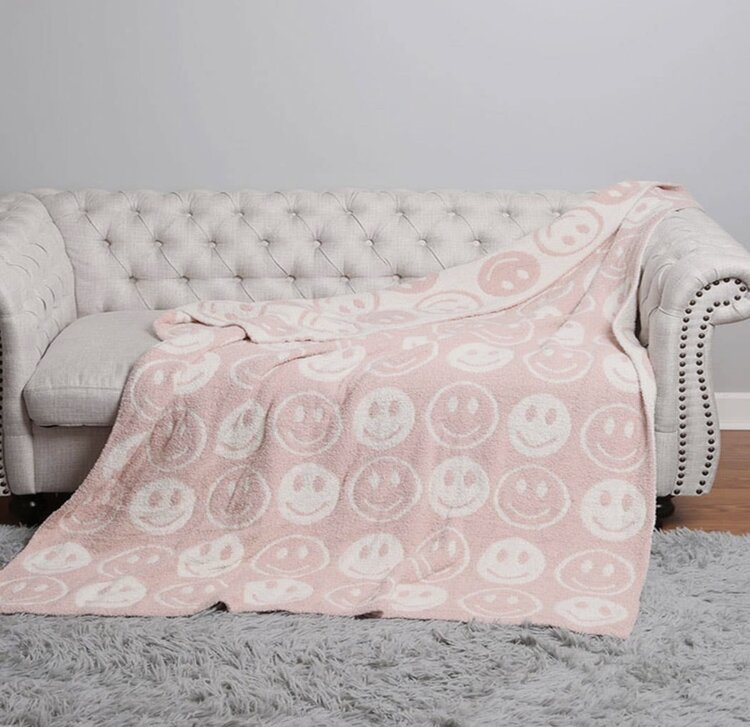 Happy Face Throw Blanket