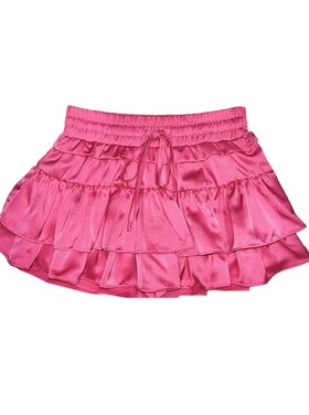 Day + Moon Satin Ruffle Tiered Skort