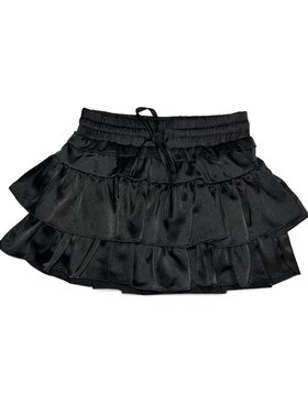 Day + Moon Satin Ruffle Tiered Skort