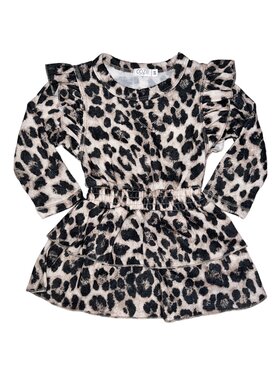 Cozii Leopard Ruffle Tiered Dress
