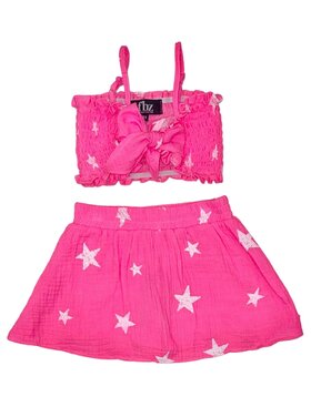 Flowers by Zoe Star Gauze Crop Skirt Set