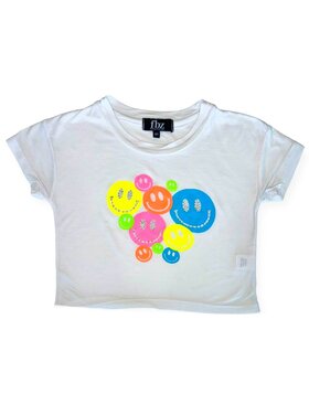 Flowers by Zoe Neon Happy Faces Tee