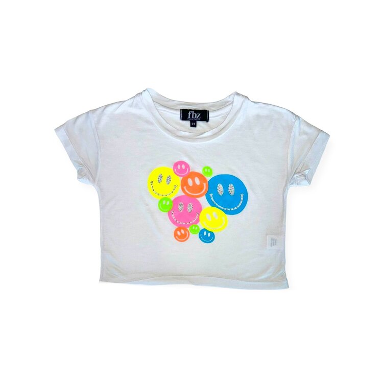 Flowers by Zoe Neon Happy Faces Tee